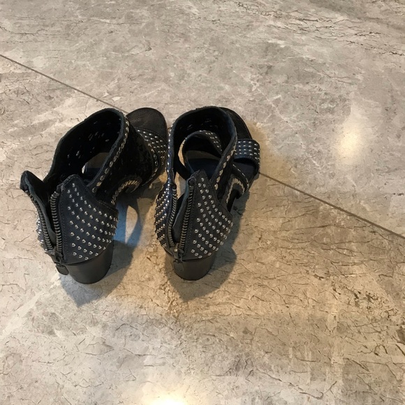 Black Lace & Stud Sandles - Picture 2 of 4